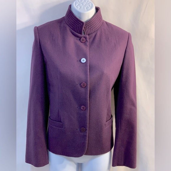 Intuitions Women’s Purple Wool Jacket - Picture 5 of 5
